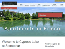 Tablet Screenshot of cypresslakefriscoapts.com